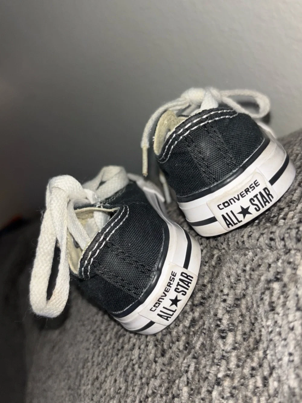 Converse Black and White Kids Low-Top Canvas Sneakers
